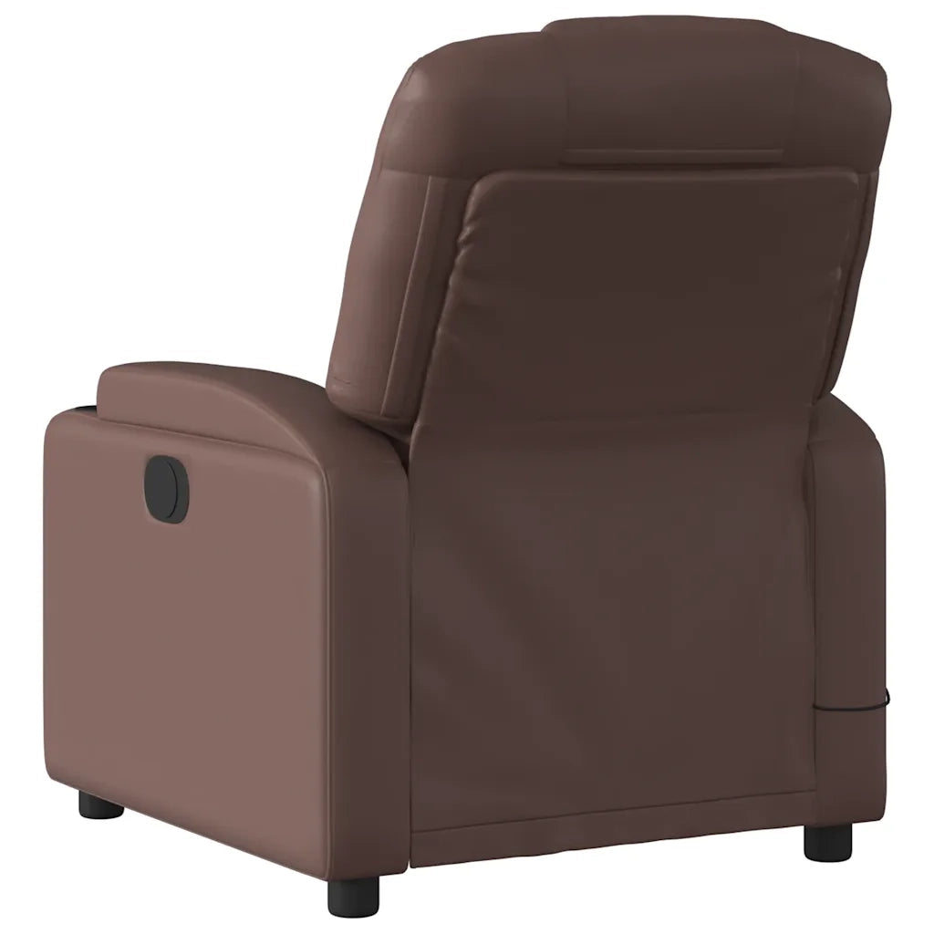 Poltrona Massaggiante Elettrica Marrone in Similpelle 3204425