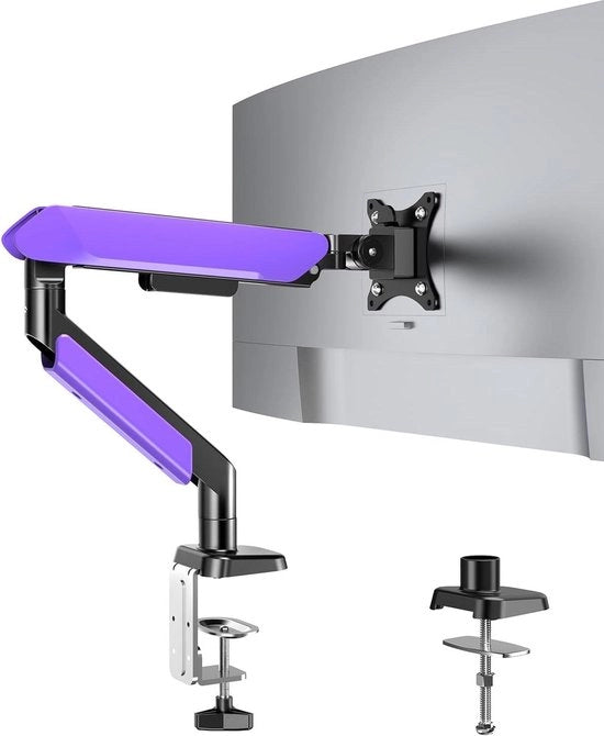 Monitorarm perimetrale regolabile per schermi da 17 a 42 pollici - gestione cavi - inclinazione - rotazione - estensione - peso 2-15 kg - VESA 75/100 mm.
