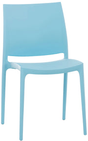 Sedia outdoor Maya impilabile azzurro