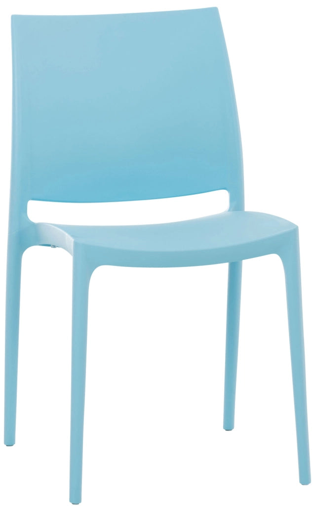 Sedia outdoor Maya impilabile azzurro