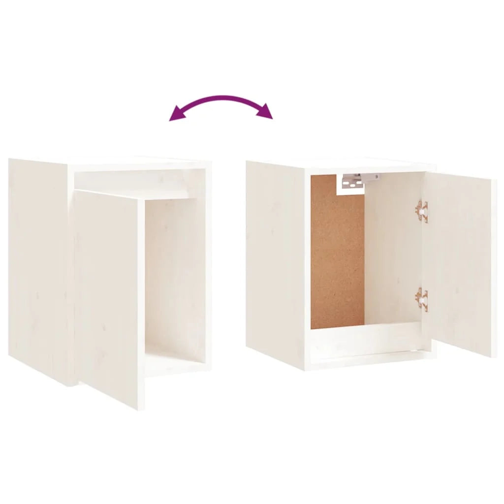 Mobile TV multimediale scaffale TV credenza mobile TV sala da pranzo soggiorno camera da letto 3 pezzi legno massello di pino bianco 02_0028666