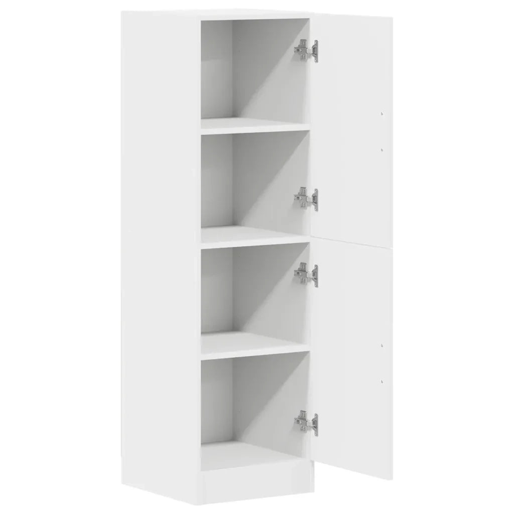 Mobile da cucina multifunzionale salvaspazio con ripiani 38 x 41,5 x 131,5 cm legno composito bianco 02_0051302