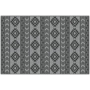 Tappeto da Esterno Impermeabile ¨C zephmum ¨C Grigio e Nero 182x274cm