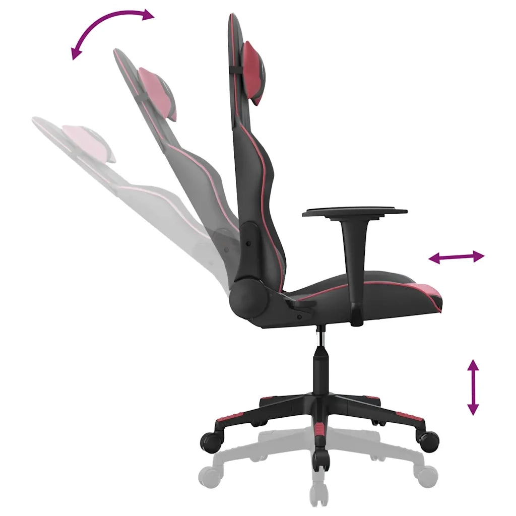 Sedia Gaming | Sedia da e-sports Nero e Rosso Vino in Similpelle