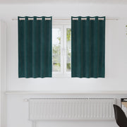 Tende oscuranti  con occhielli 2 pezzi Verde scuro in velluto