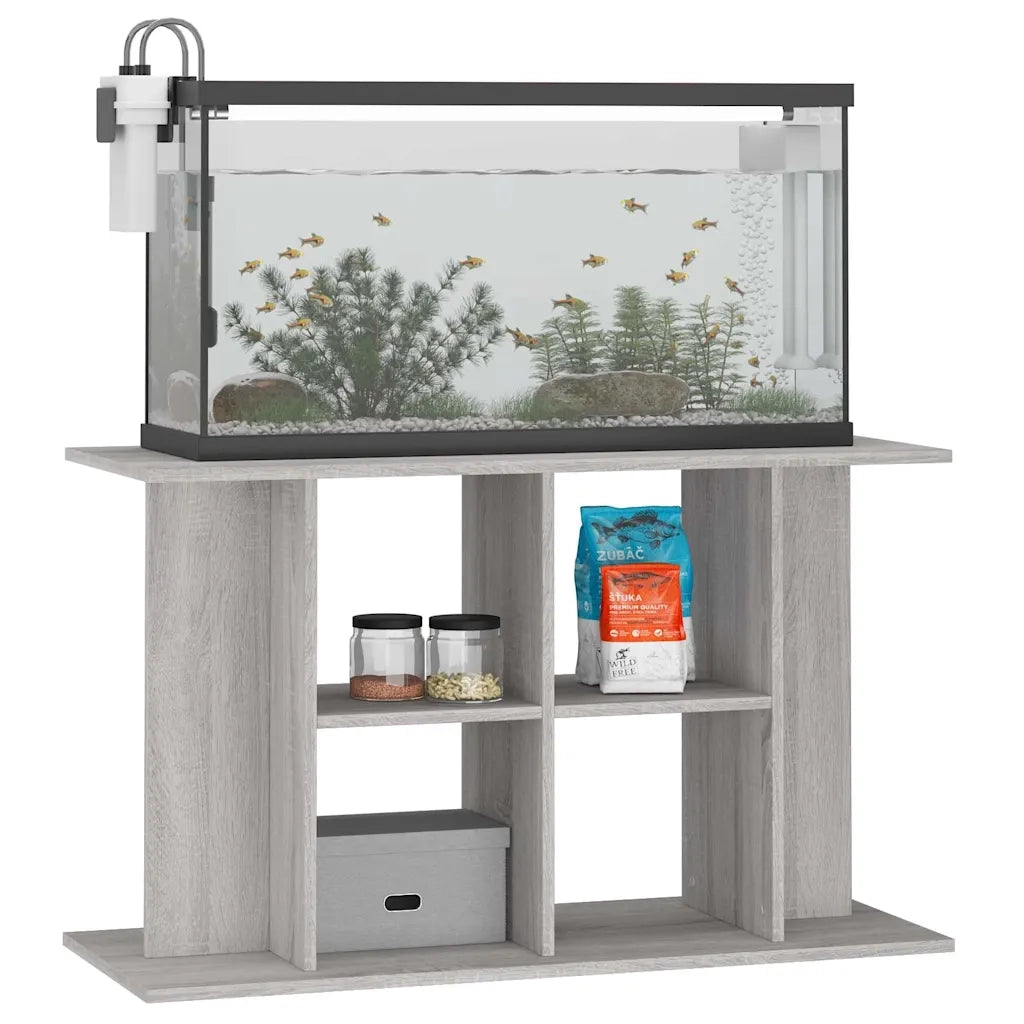 Supporto Acquario 100x40x60 cm Legno Multistrato Grigio Sonoma CFW2032594
