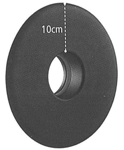 Rosone borchia per tubo stufa a pellet porcellanato nero D.8x10 cm 1,2mm-Save