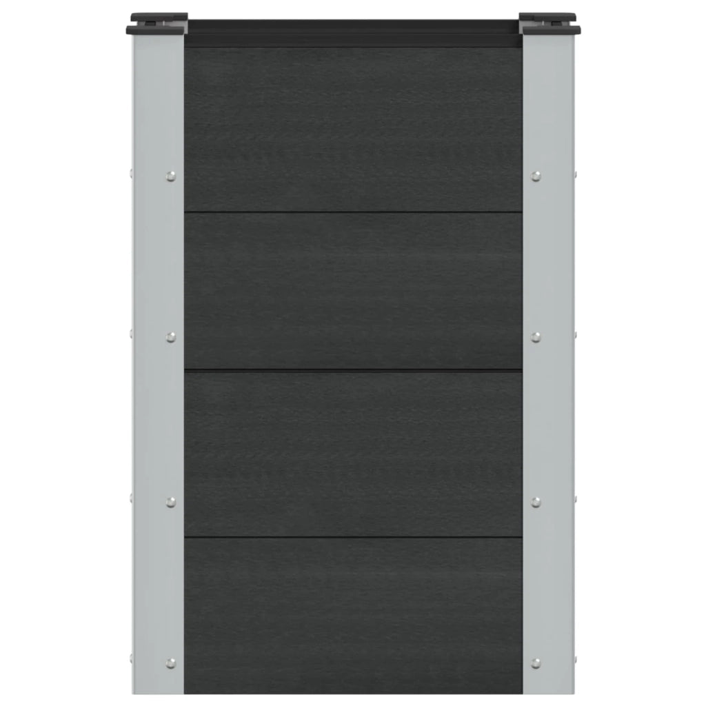Letto rialzato da giardino Nero 50 x 30 x 72 cm 42039033