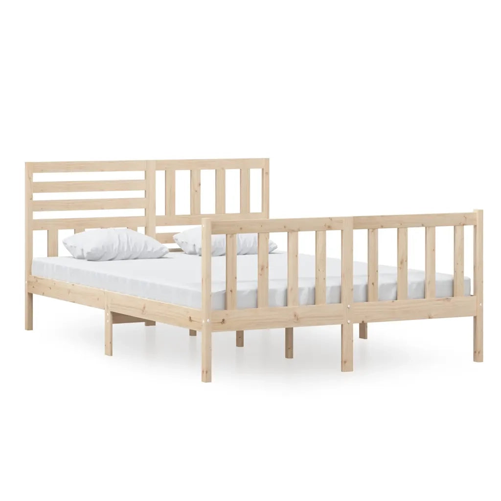 Giroletto-Struttura Letto in Legno Massello 140x200 cm 611905