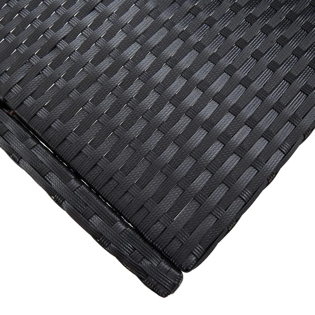 Set da Bar da Giardino 5 pz Polyrattan e Legno di Acacia Nero 49564