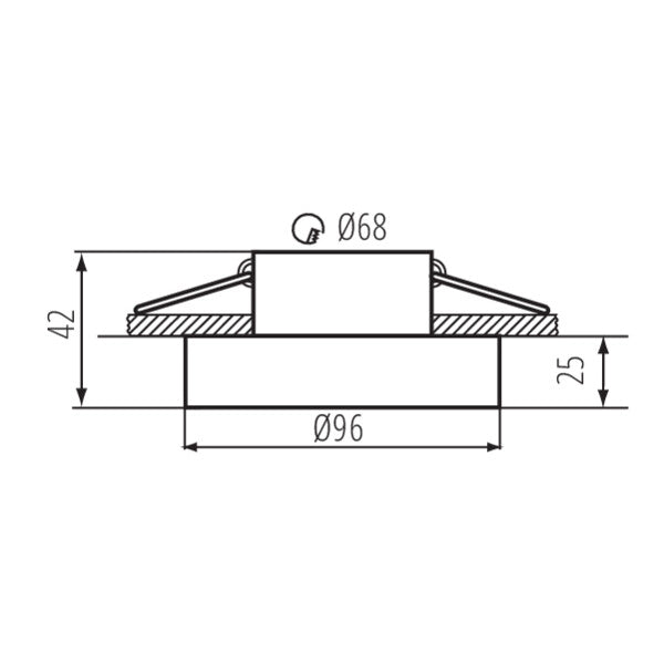 Kanlux ELICEO faretto incasso tondo rosa GX5.3/GU10 10W