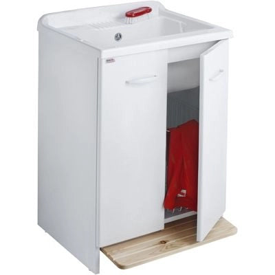 Lavatoio con mobile nobilitato idrofugo e cesto estraibile mod. SENA - L cm. 60 x P cm. 50