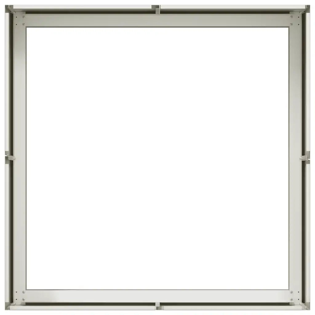 Fioriera Bianca 80x80x30 cm in Acciaio 860802