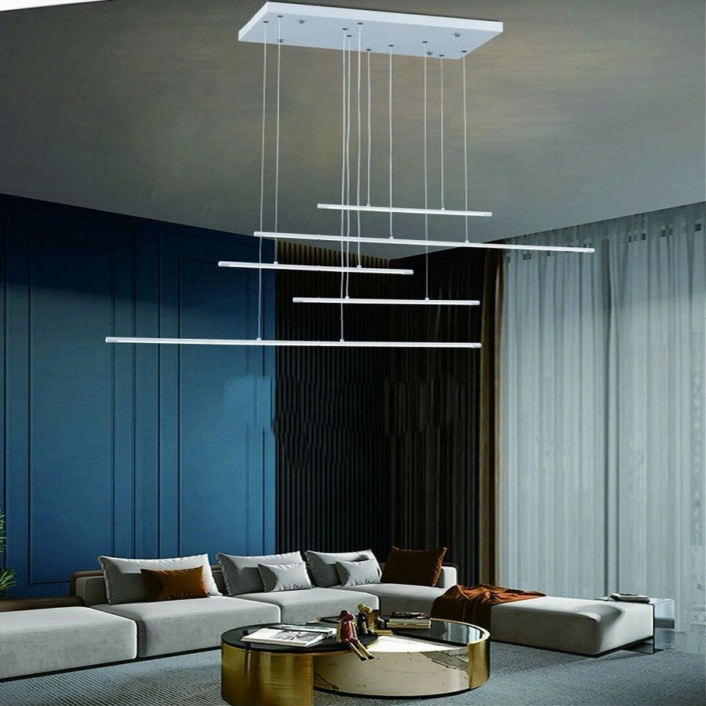 Trade Shop - Lampadario A Sospensione 38w A Led Design Minimal 3 Colorazione Di Luce Lp-43-3c -