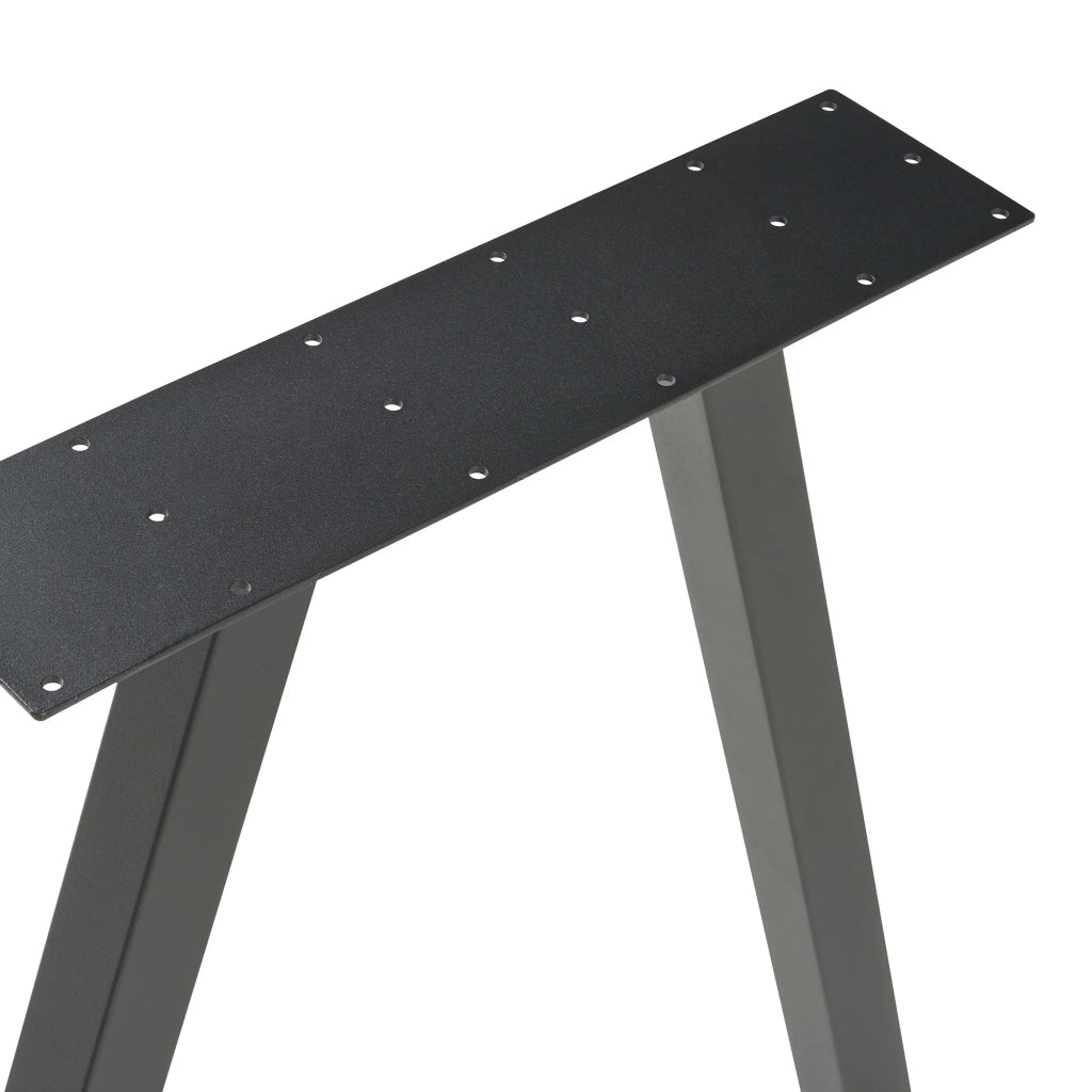 Set di 2 gambe per tavolo da arredamento moderno design originale fai da te acciaio 72 x 70 cm nero 03_0009669