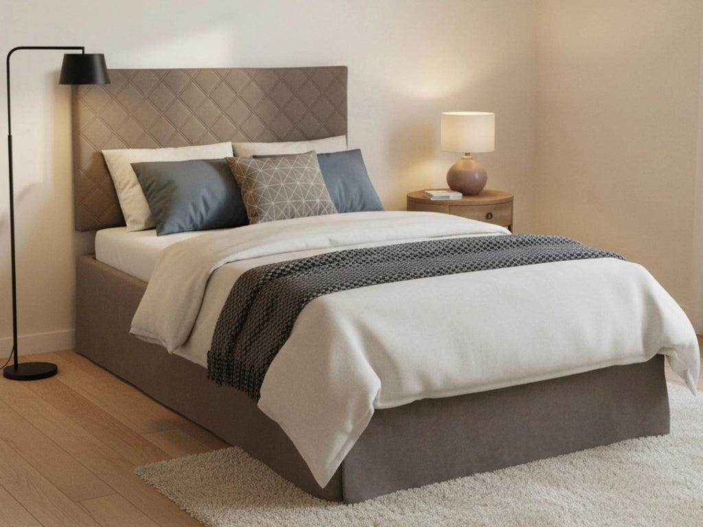 Anas, Letto Piazza e Mezza Sfoderabile Made in Italy, Grigio Tortora