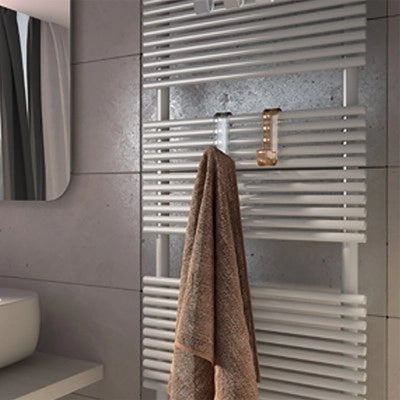 Appendino singolo per termoarredo nero Gedy serie Merlino in resina