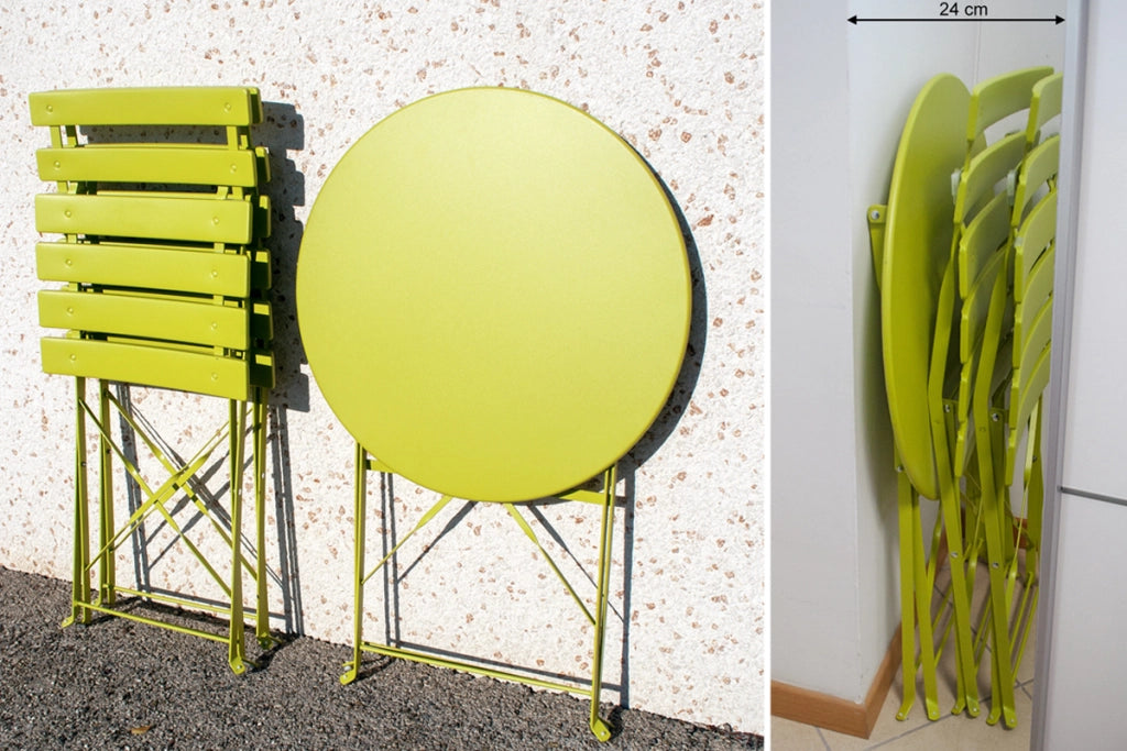 Set tavolo e sedie da giardino pieghevoli lime – Positano TRSP16PO