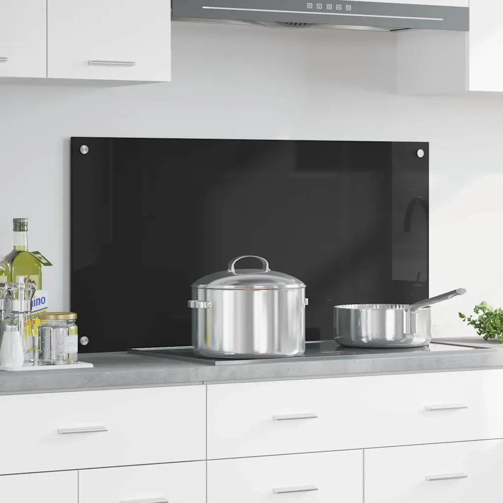 Schienale da cucina Nero 100 x 50 cm vetro temperato CFW9390566