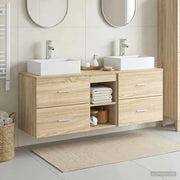 Set di Armadi da Bagno 3 pz Rovere Sonoma 49,5 x 41 x 62,5 cm 3405837