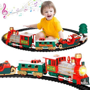 Treno di Natale elettrico - Treno di Natale elettrico - Treno intorno all'albero di Natale - Decorazione di Natale a vapore - Treno di Natale giocattolo - Treno di Natale con luce e suono - Decorazione di Natale - Accessori del villaggio di Natale