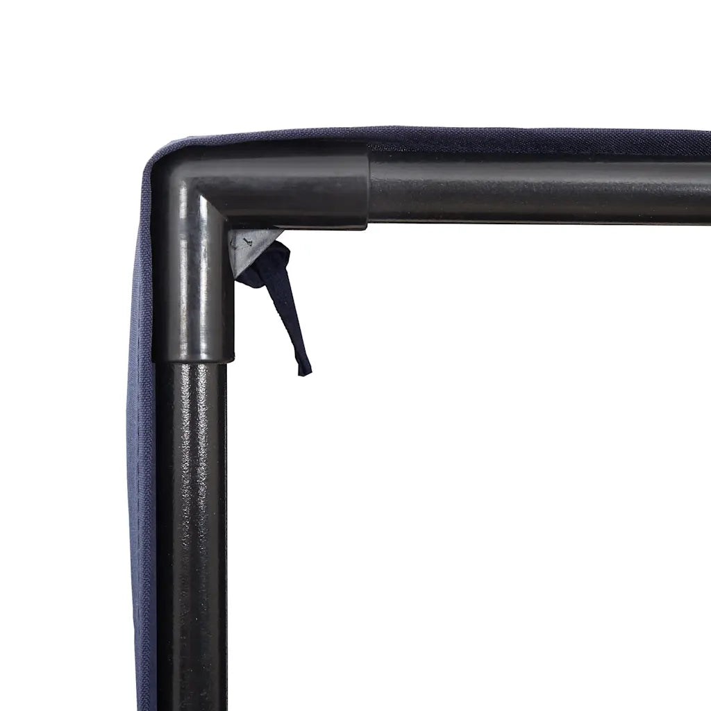 Lettino prendisole doppio con tettoia e tende in Polyrattan Grigio 4002761