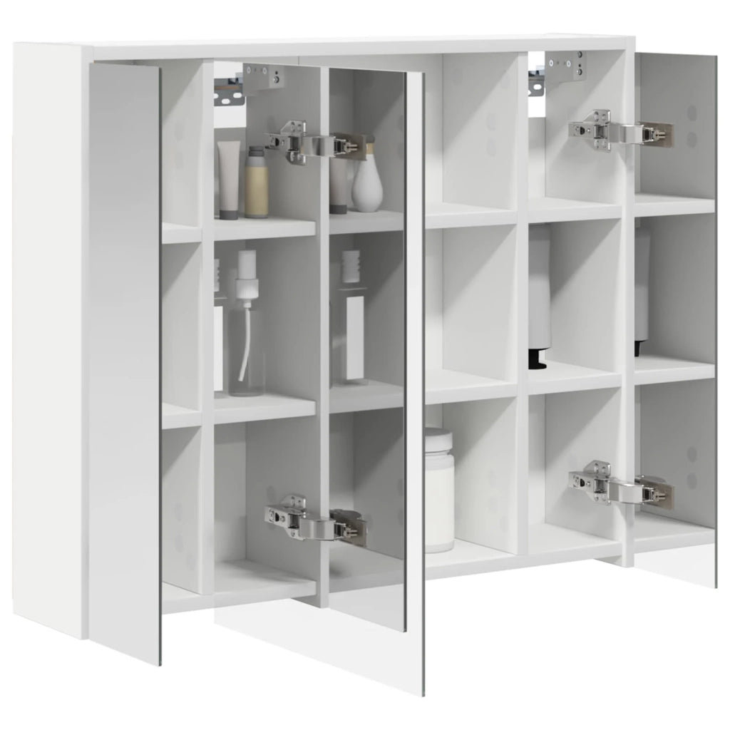 Mobiletto per specchio da bagno Bianco 73,5 x 16 x 62,5 cm