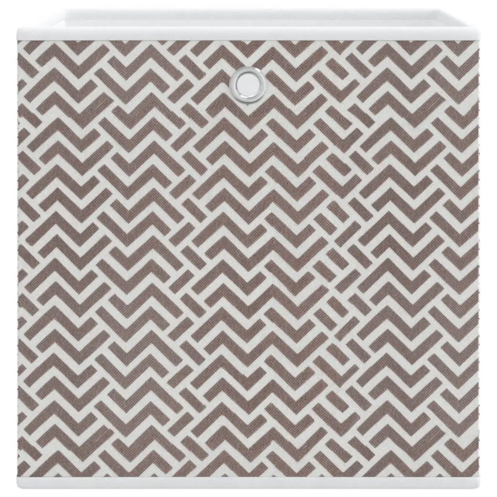 Scatole Portaoggetti 4pz Marrone 32x32x32cm Tessuto non Tessuto 4018985