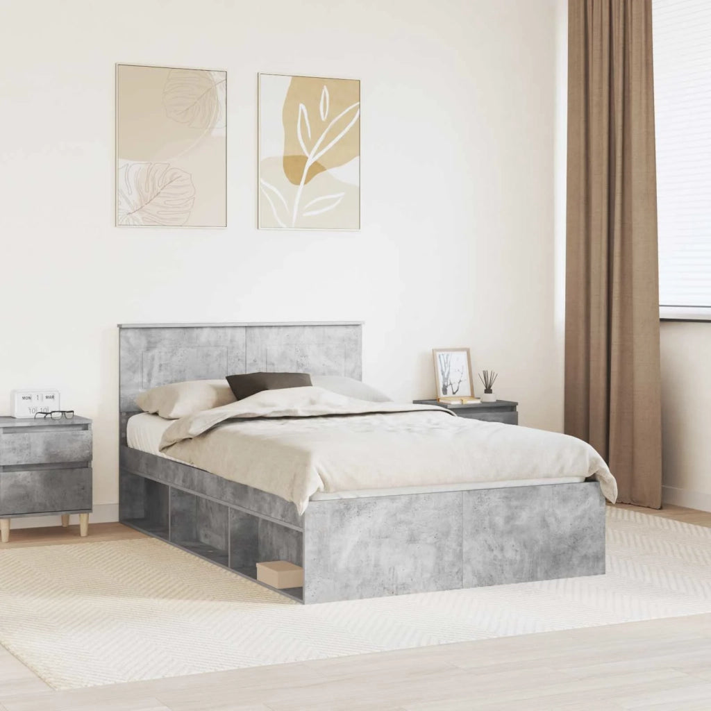 Struttura del letto Calcestruzzo 120 x 190 cm Legno multistrato 3407898
