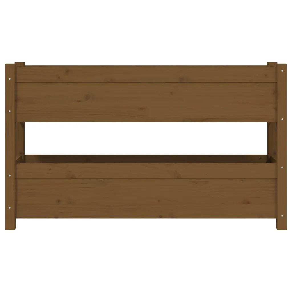 Fioriera Marrone Ambra 112x25x66 cm in Legno Massello di Pino
