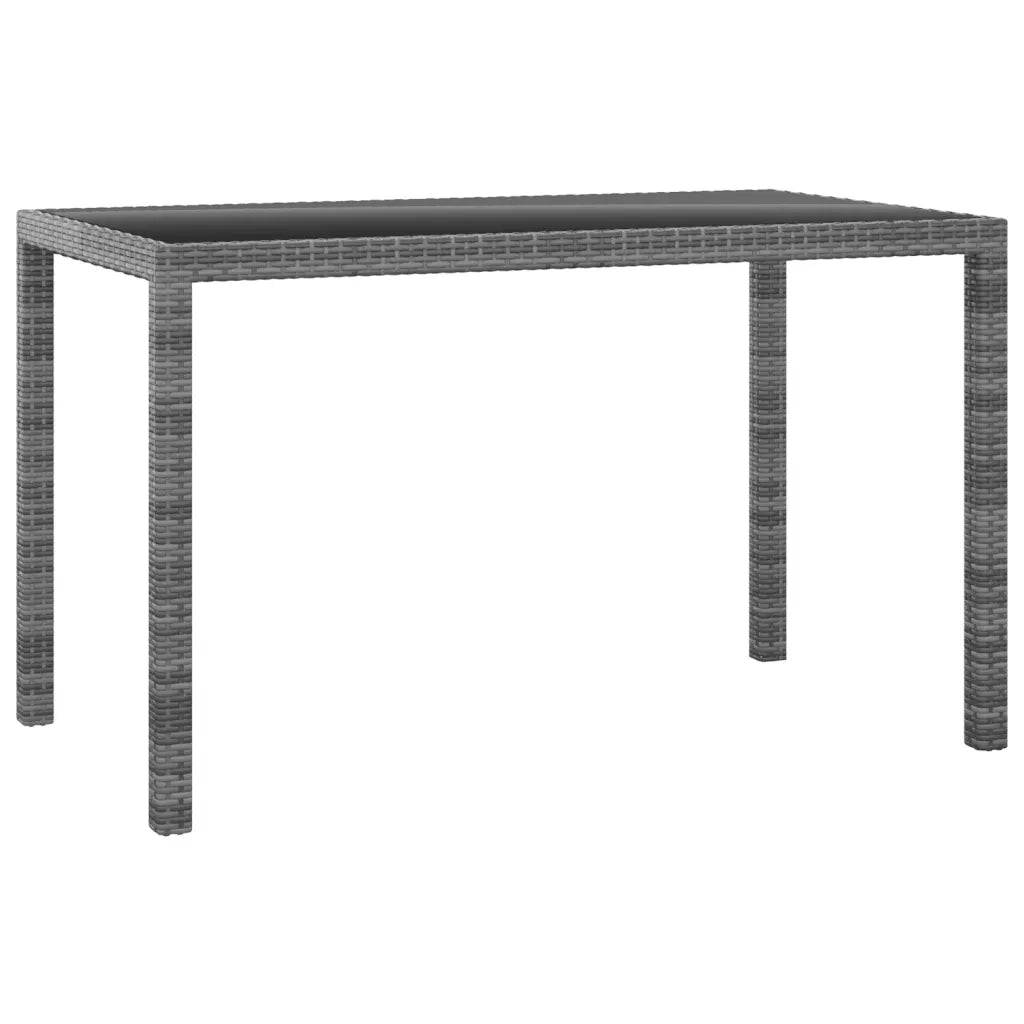 Set da Pranzo da Giardino 3 pz | Set Salotto da Giardino con Cuscini Polyrattan Grigio