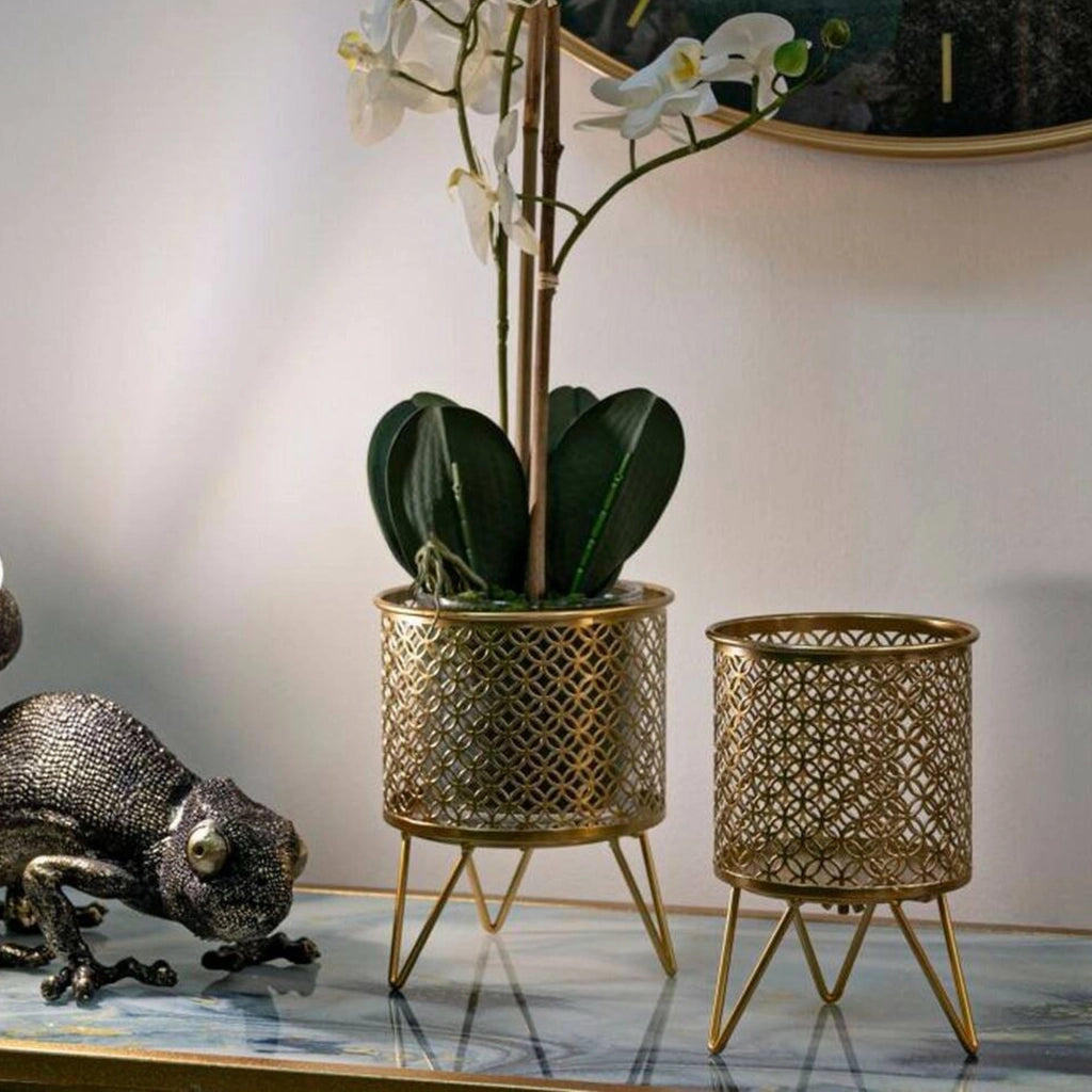 Oggettistica Vif, Complemento d'arredo, Articolo decorativo, Accessorio d'arredo, 16x16 h20 cm, Oro