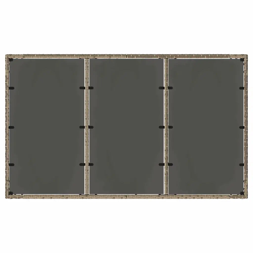 Set da Pranzo per Giardino 5 pcs Grigio polyrattan 3365391