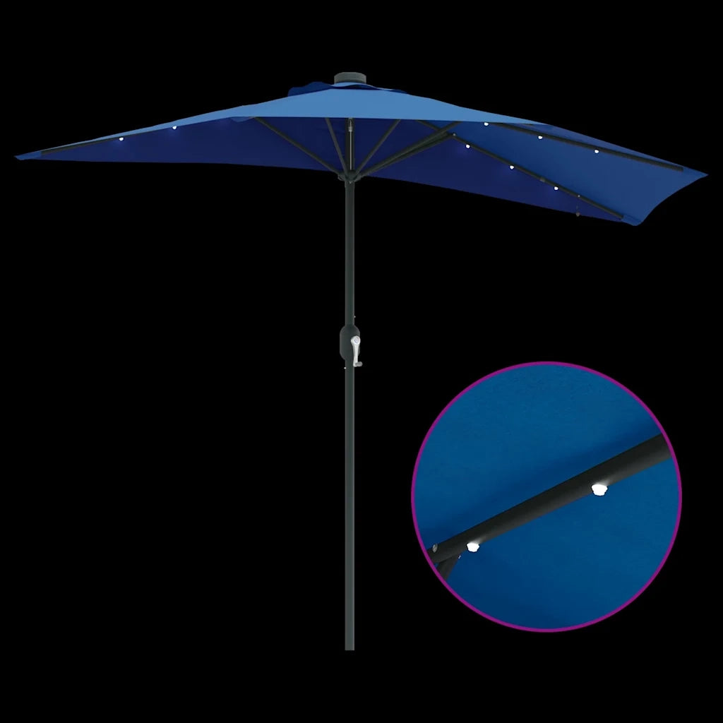 Ombrello da giardino Azzurro 294 x 150 x 223 cm 42003266