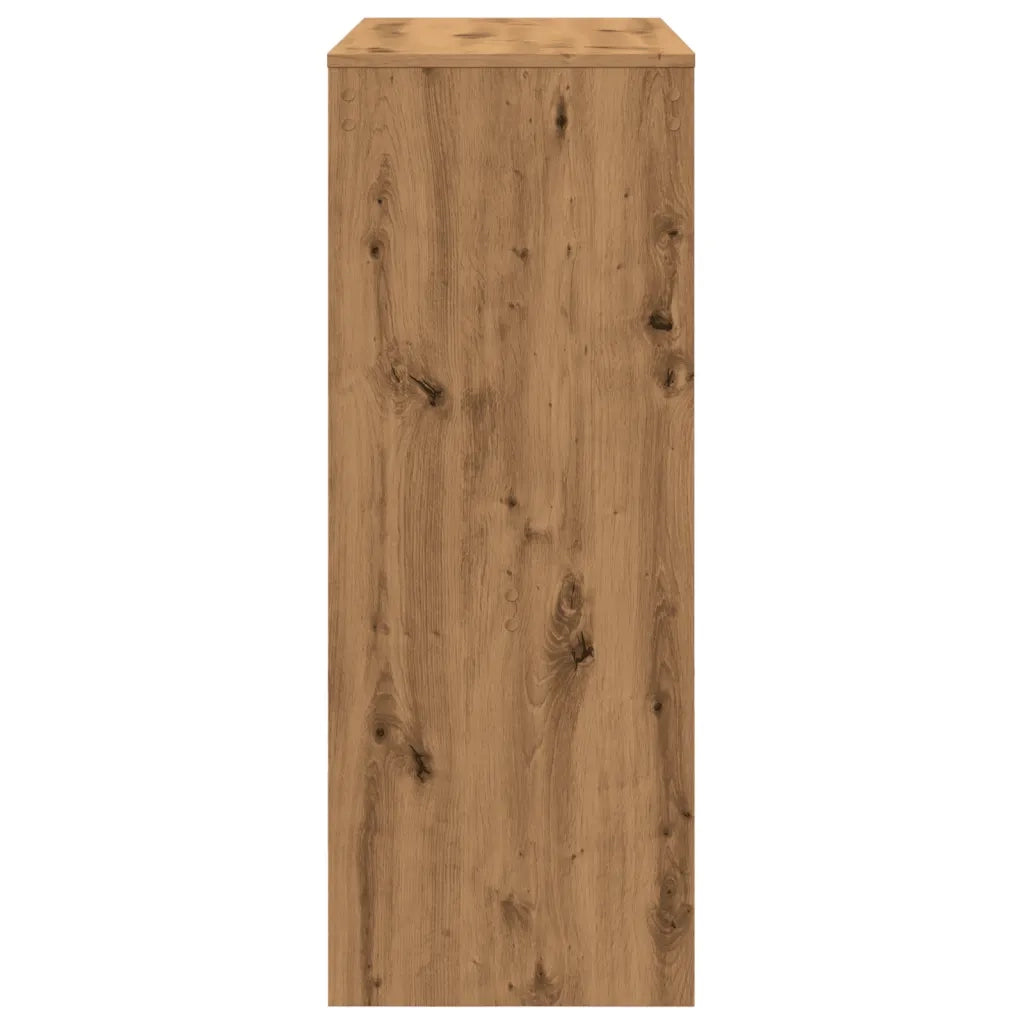vidaXL Tavolo Bar con Rastrelliera Rovere 90x40x103,5 cm Multistrato