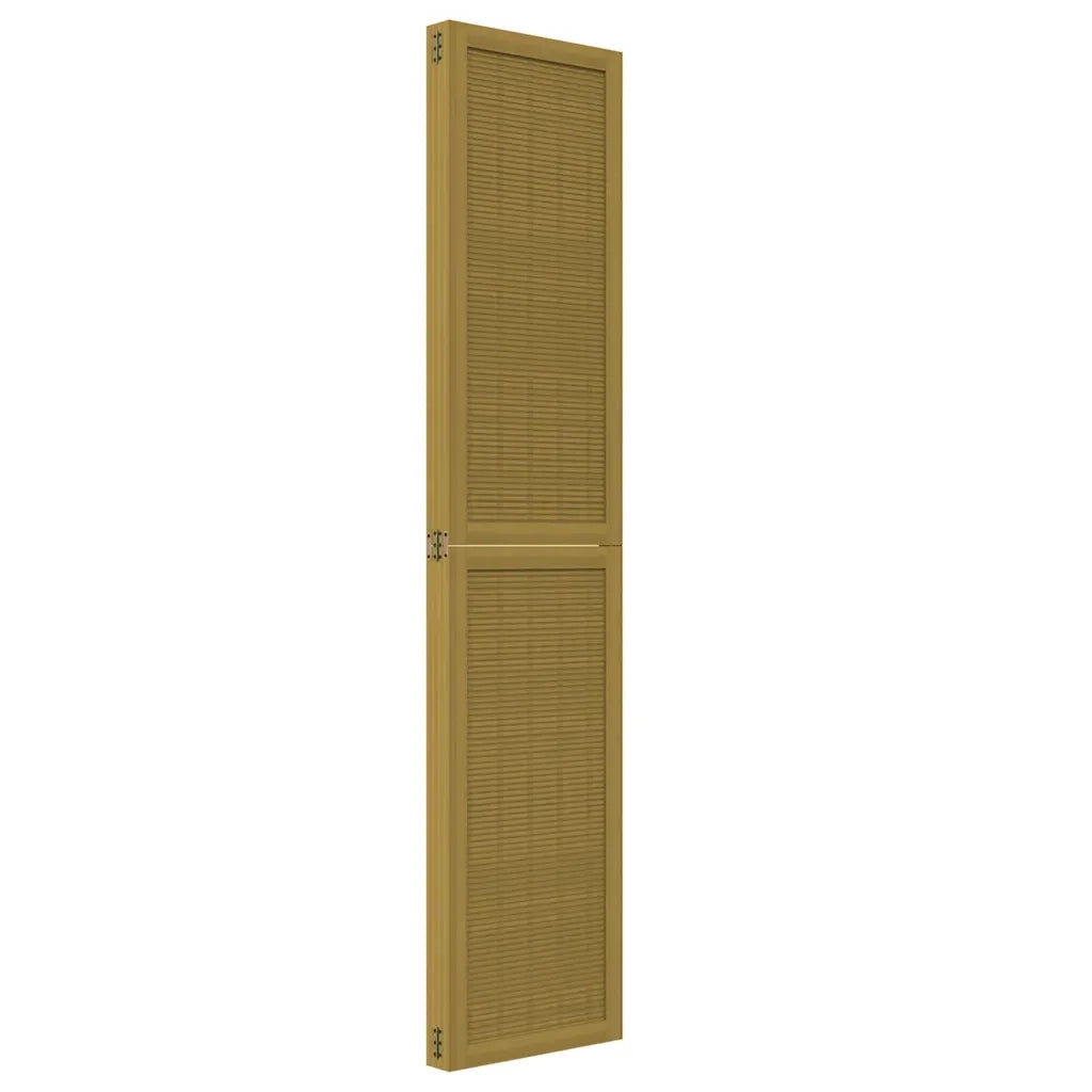 Divisorio Ambienti 4 Pannelli Marrone Legno Massello Paulownia 358818