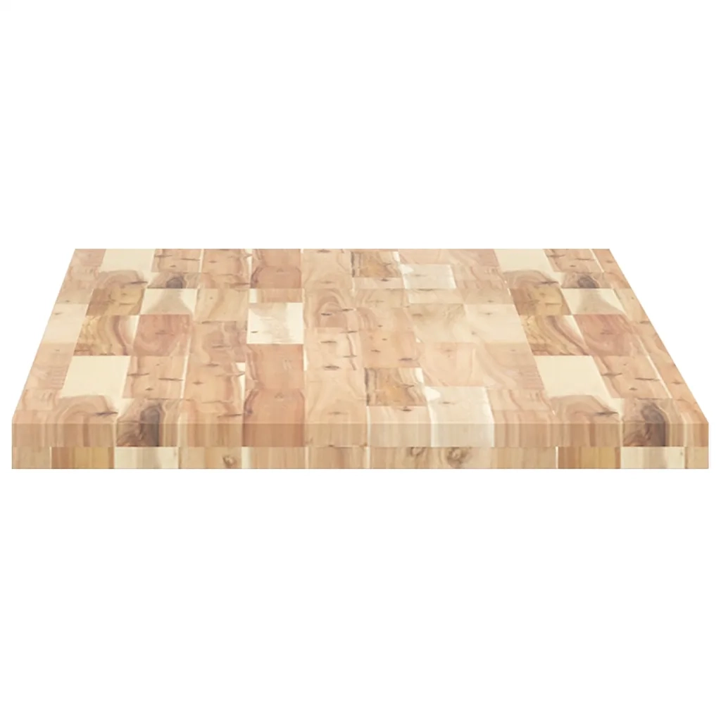 Piano Tavolo Rettangolare 120x60x4cm Legno Massello di Acacia