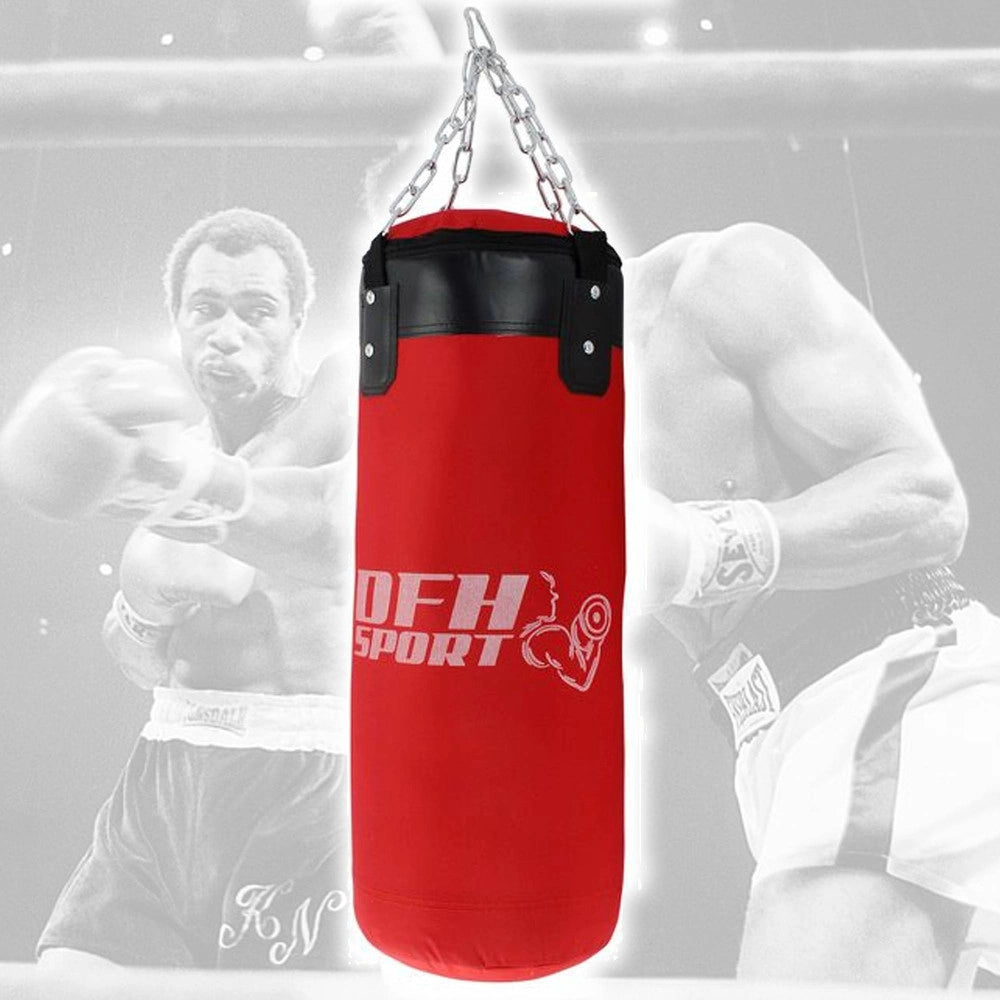 Trade Shop - Sacco Boxe Pieno Per Allenamento Pugilato Mma Kick Boxing Con Catene 120 Cm X 35 -
