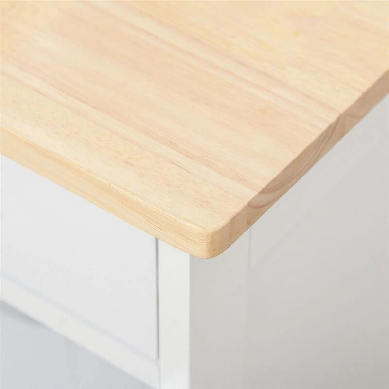 CARRELLO PORTAVIVANDE PER CUCINA 67X37X87CM IN LEGNO BIANCO