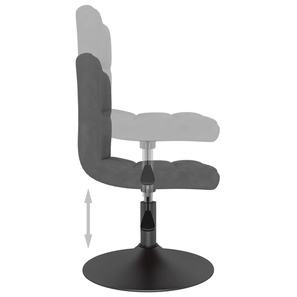 Sedie da Pranzo Girevoli 6 pz Grigio Scuro in Velluto 3087493