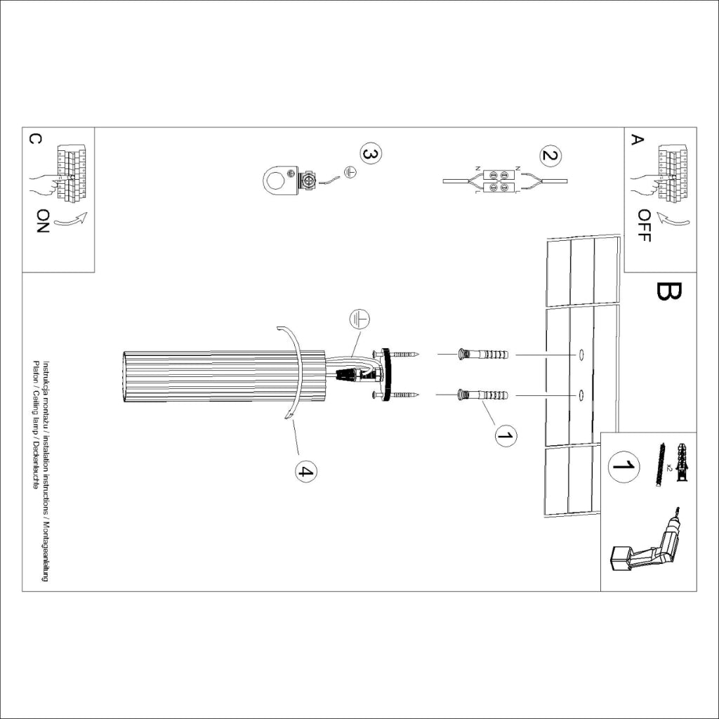 Lampada da soffitto KARBON 30 beige