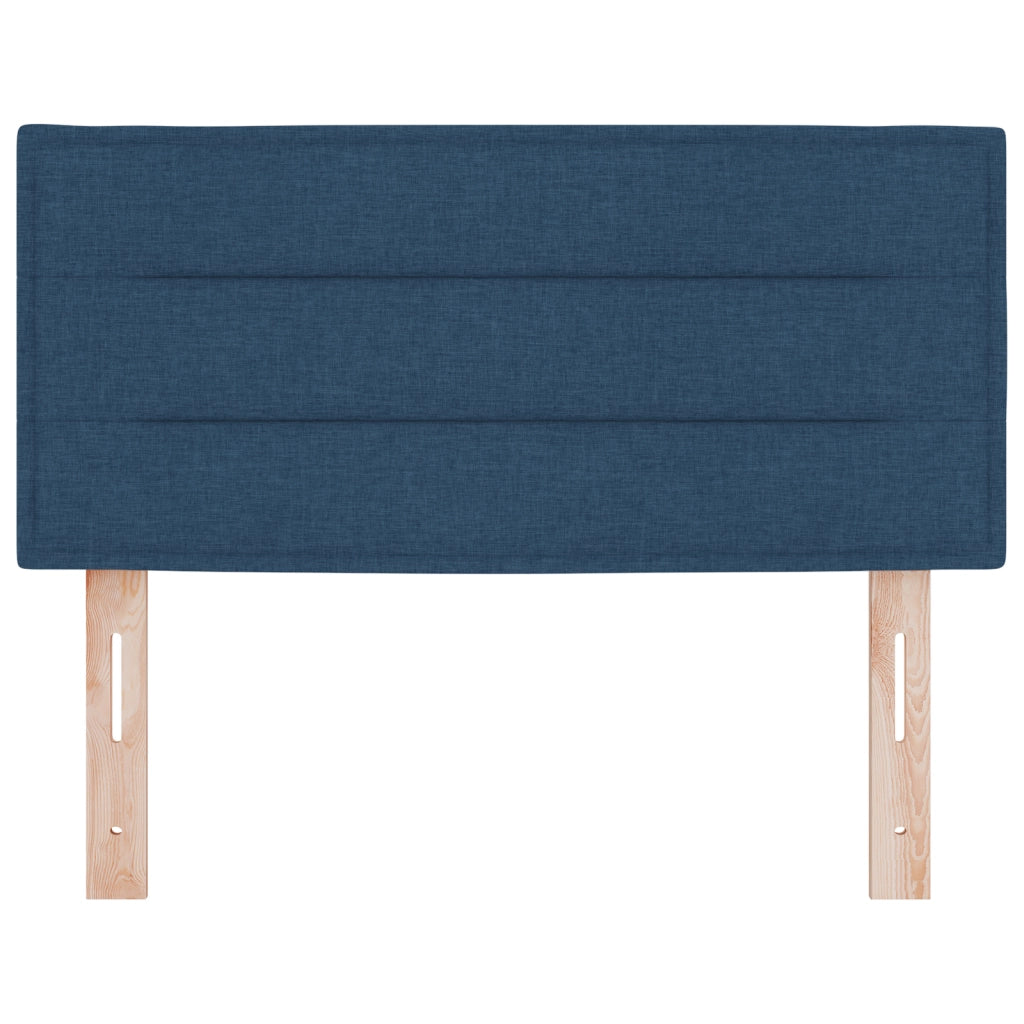 Testata letto design linee blu 90 cm in tessuto