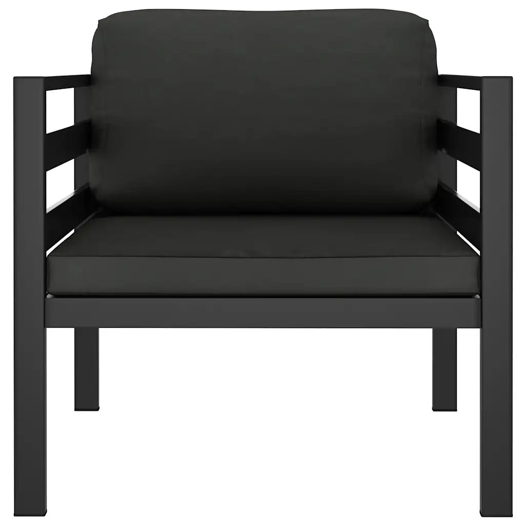 Divano Singolo con Cuscini in Alluminio Antracite  cod mxl 76946