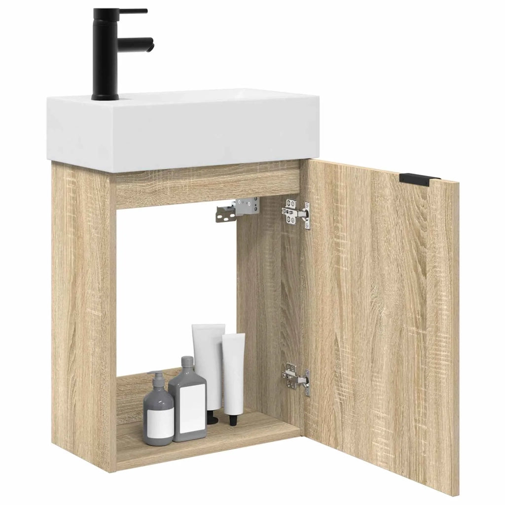 Mobile da Bagno con porta Rovere Sonoma 45,5 x 22,5 x 84 cm 889427