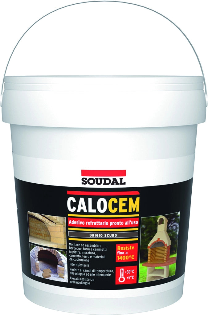Soudal ADESIVO REFRATTARIO ''CALOCEM'' Kg. 2,5 , col. Grigio