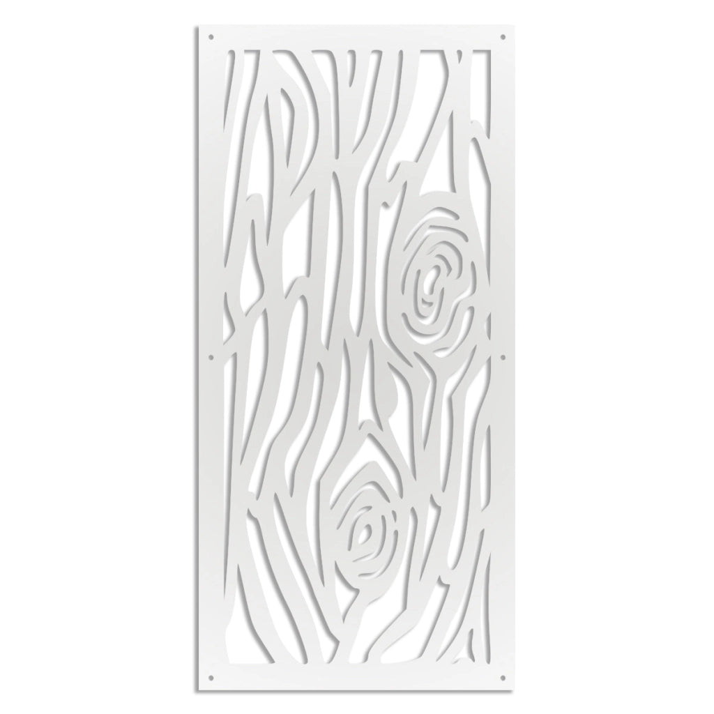 WOOD - Pannello in PVC traforato - Parasole Misura: 47x94 cm, Colore: bianco