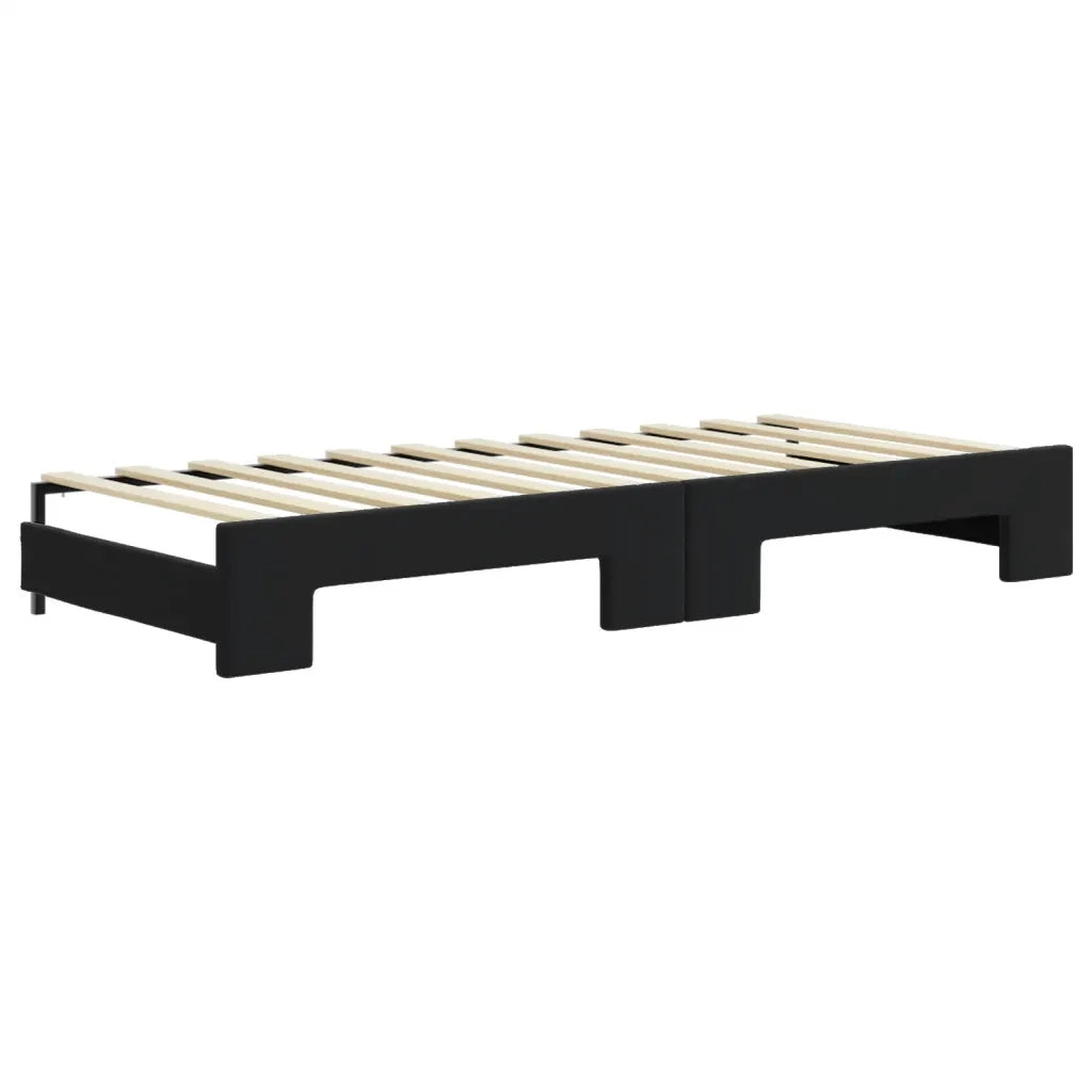 Divano Letto con Letto Estraibile-Sofa Letto-Daybed Nero 80x200 cm in Velluto 845332