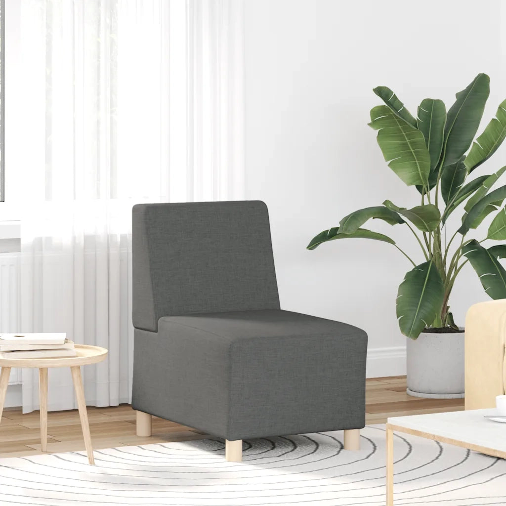 Divano componibile senza braccioli grigio scuro 55 cm in tessuto 4108469
