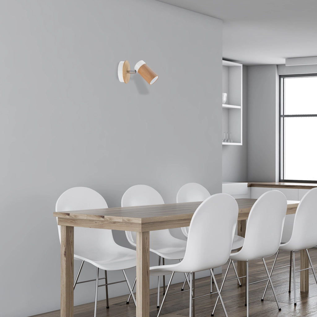 Applique Baron White legno/bianco GU10 40W Milagro MLP9007