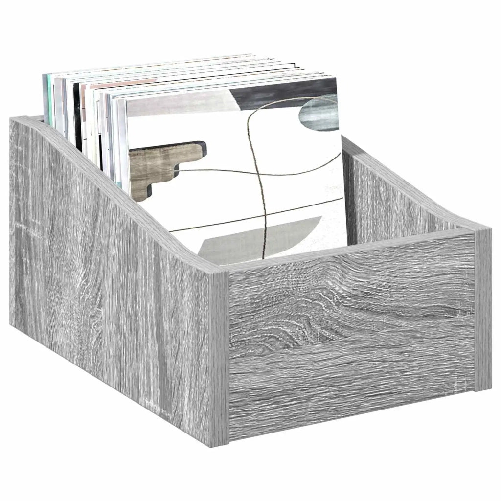 Scatola per dischi LP Sonoma grigio 23 x 33 x 16 cm 8012788